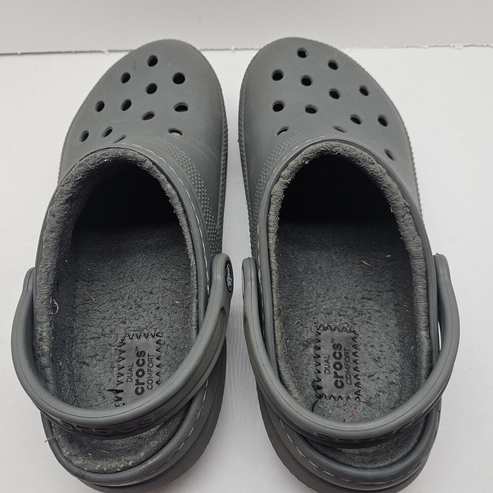 Crocs Classic Clogs Faux Fur Lined 203591 Mens Sz 7 Women's Sz 9 Dual Comfort - Picture 6 of 8
